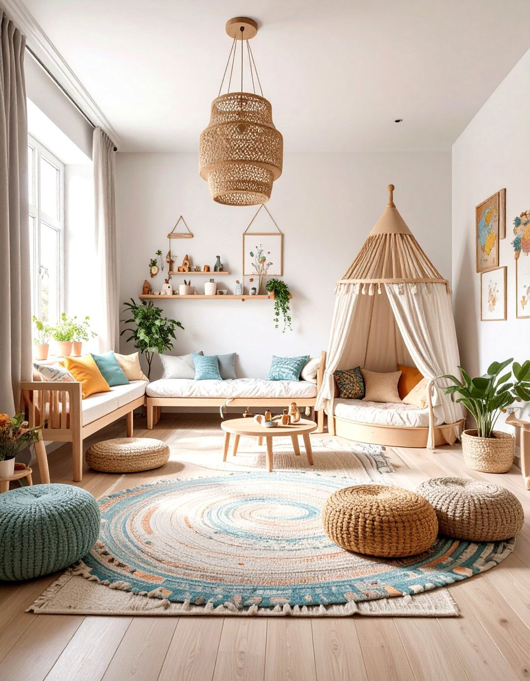Colorful Boho Kids Playroom Design - 25 Bohemian Interior Design Ideas