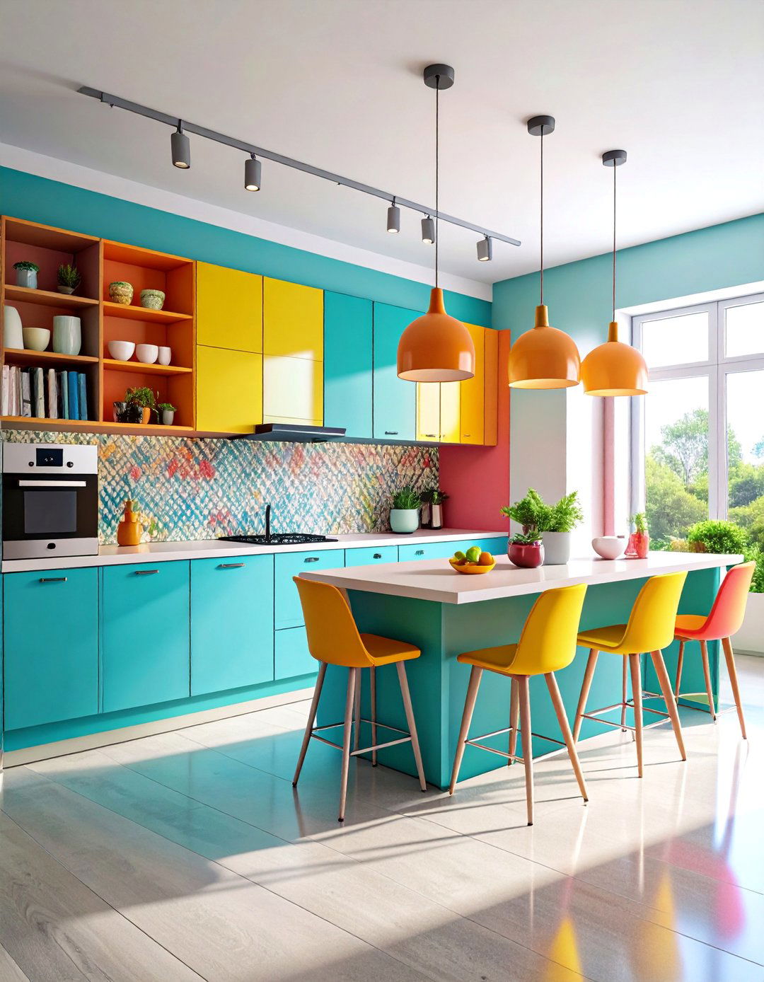 Colorful Creative Studio Kitchen - 25 Office Kitchen Ideas