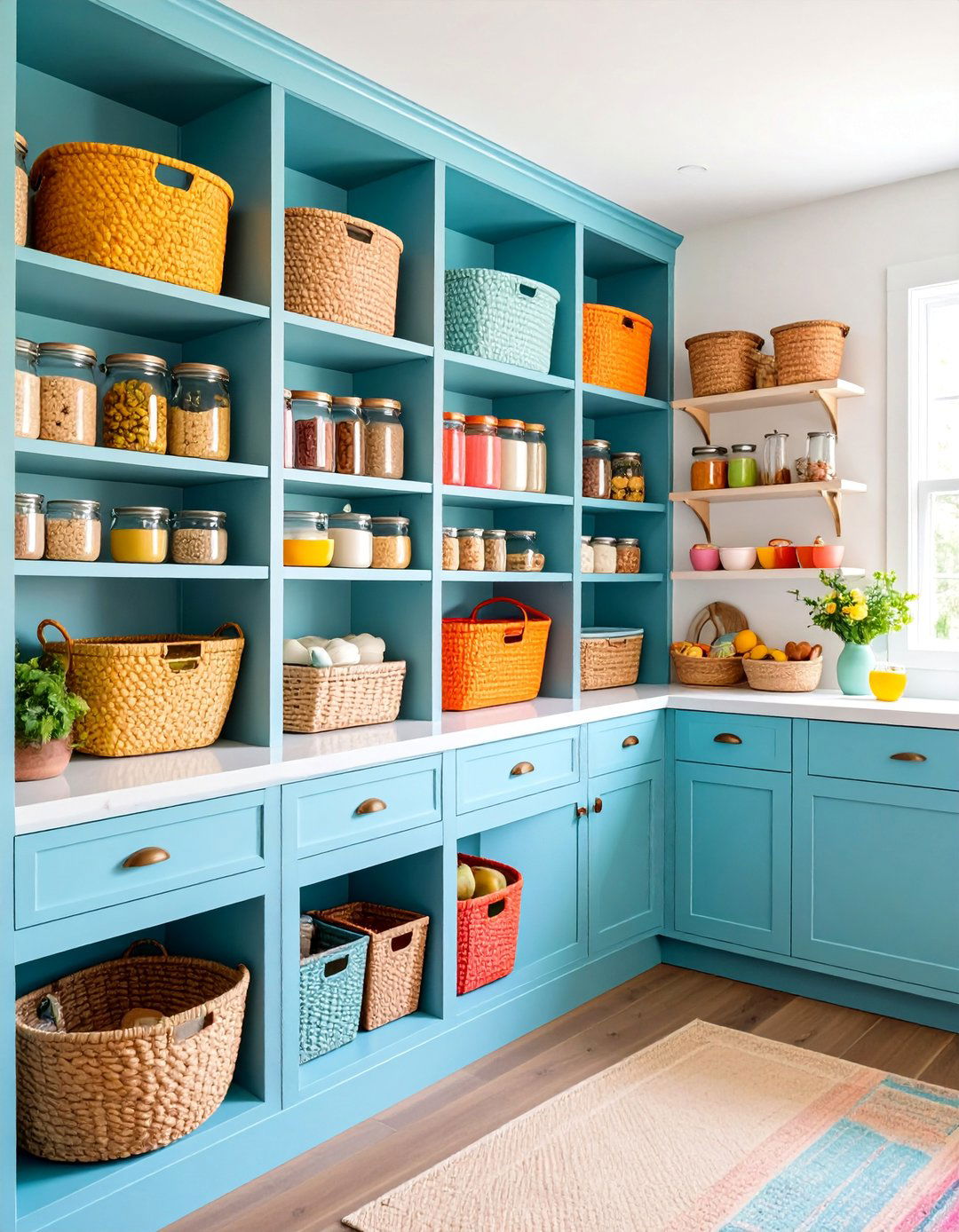 Colorful Pantry with Statement Paint - 25 Larder Cupboard and Pantry Ideas for Your Kitchen