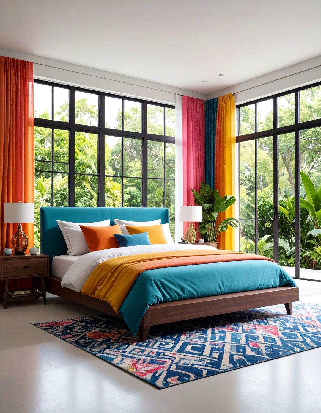 Colorful Statement Window Designs - 25 Bedroom Window Ideas