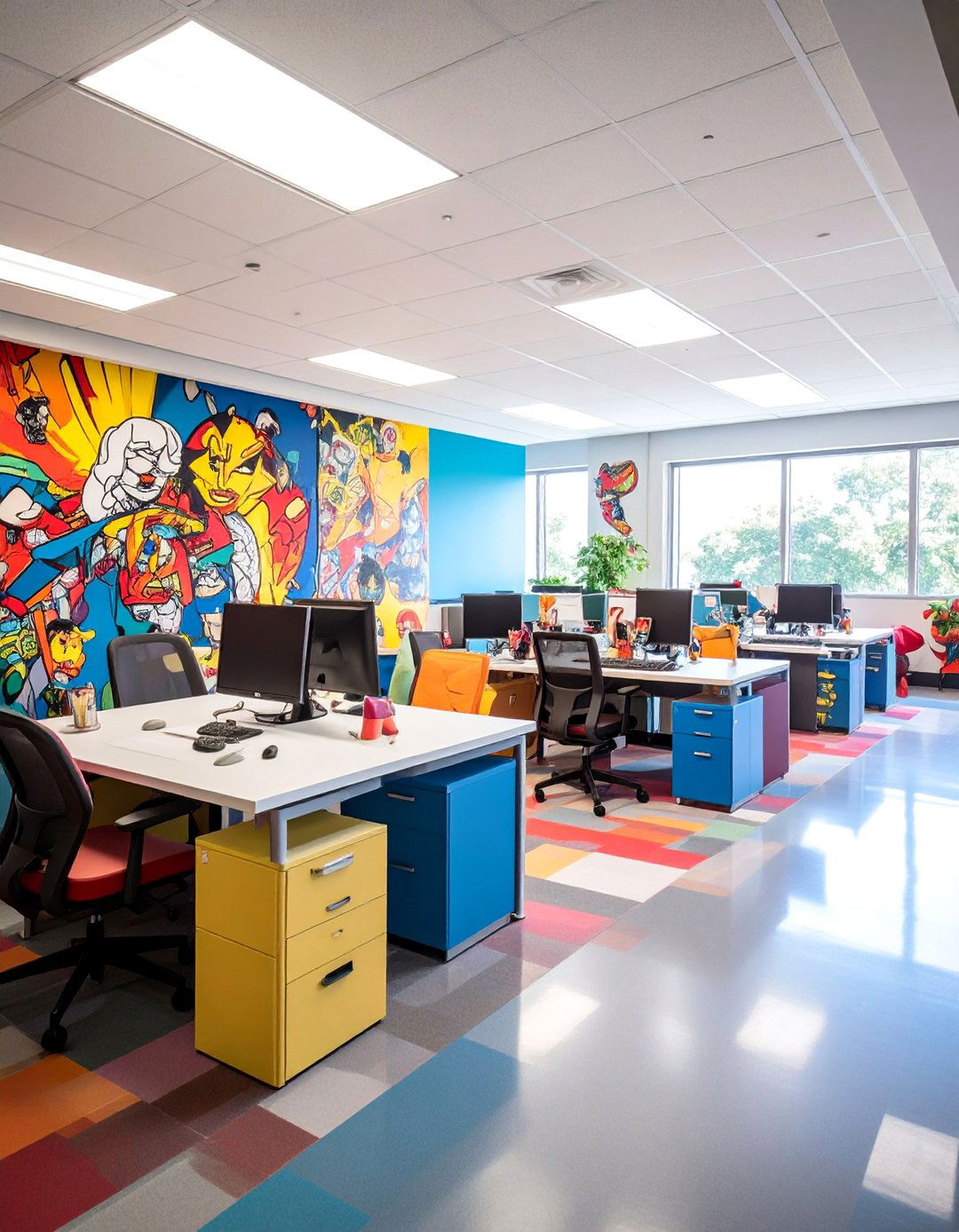 Comic Book Pop Art Style - 25 Cubicle Decor Ideas