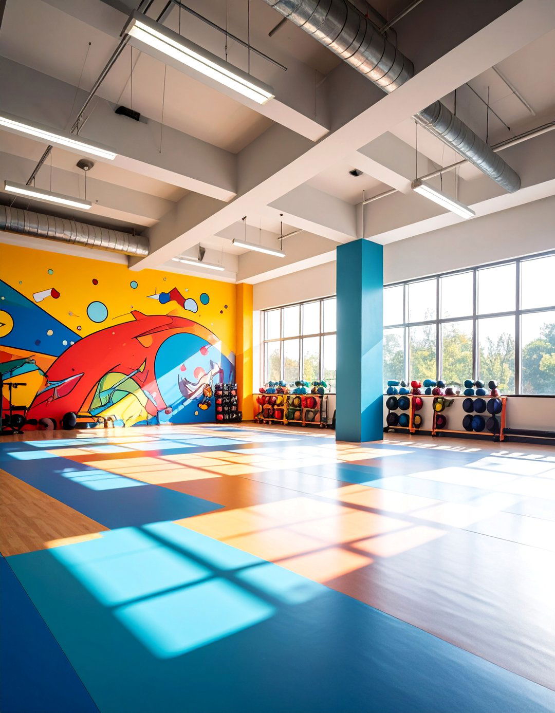 Comic Book Superhero Gym Mural - 25 Gym Murals