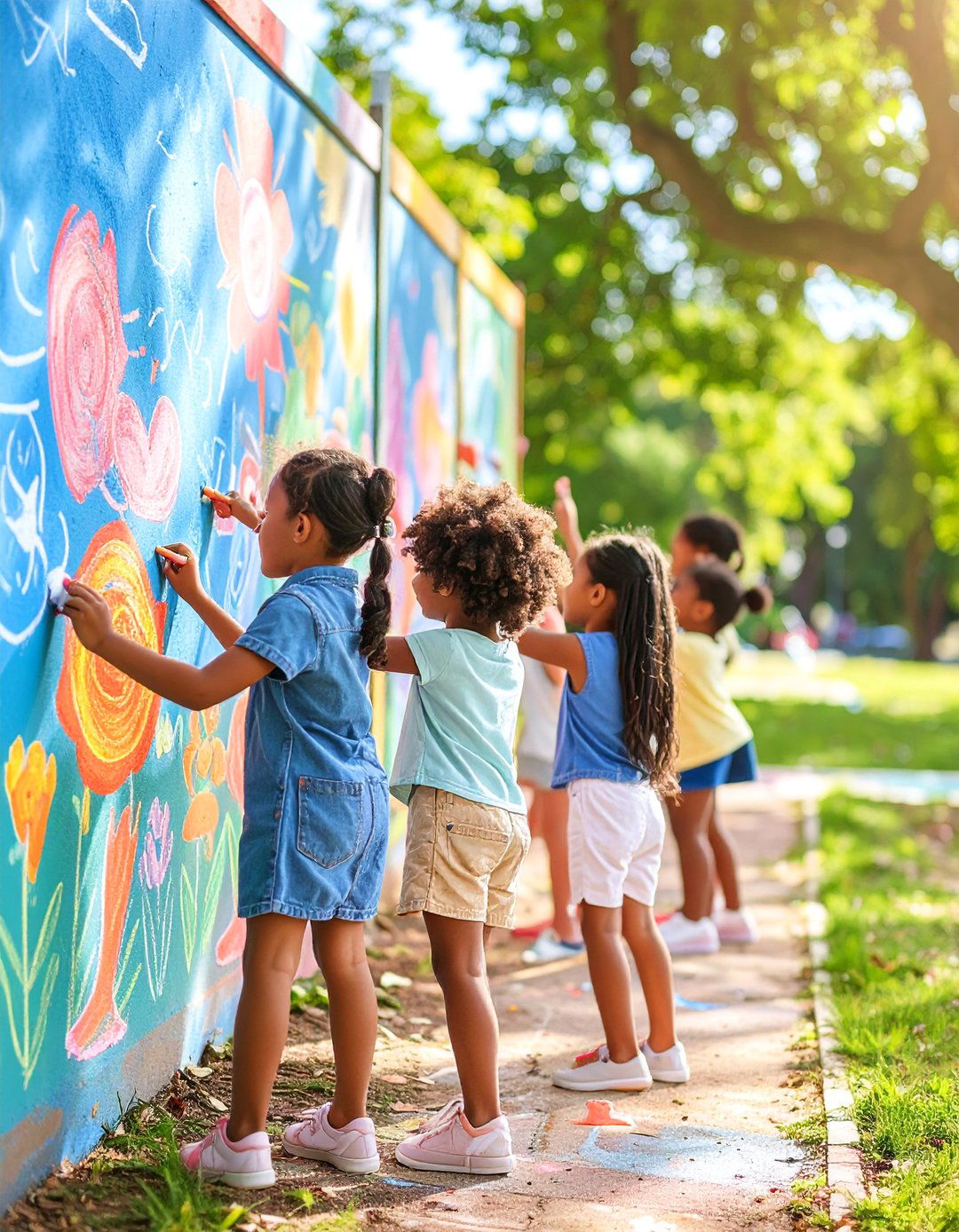Community Chalk Wall Murals - 25 Interactive Murals