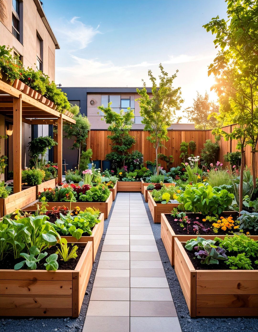 Community Sharing Garden with Modular Growing Systems - 25 Urban Garden Ideas