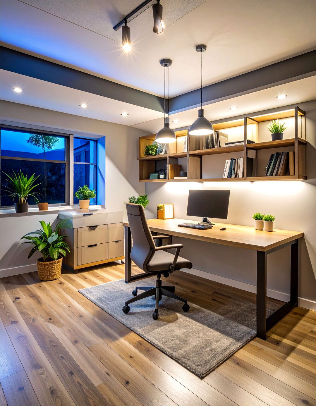Compact Corner Basement Office Nook - 25 basement office ideas