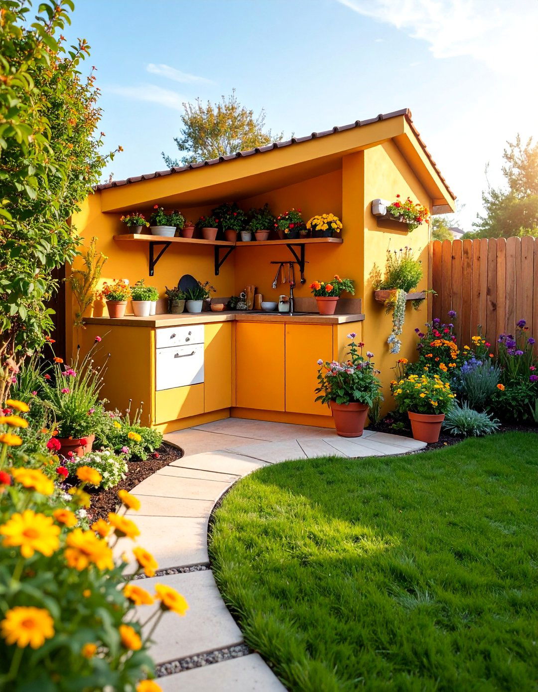 Compact Corner Mud Kitchen for Limited Spaces - 25 Mud Kitchen Ideas for Kids