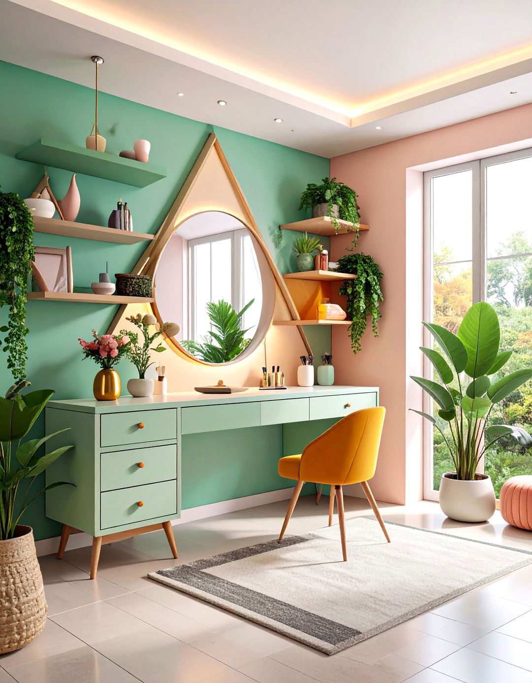 Compact Corner Vanity Dressing Room - 25 Small Dressing Room Ideas