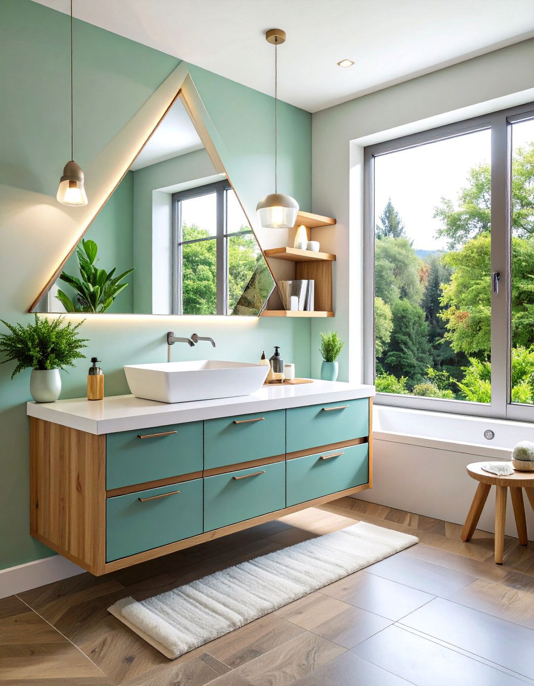 Compact Corner Vanity with Smart Storage - 25 Bathroom Furniture Ideas