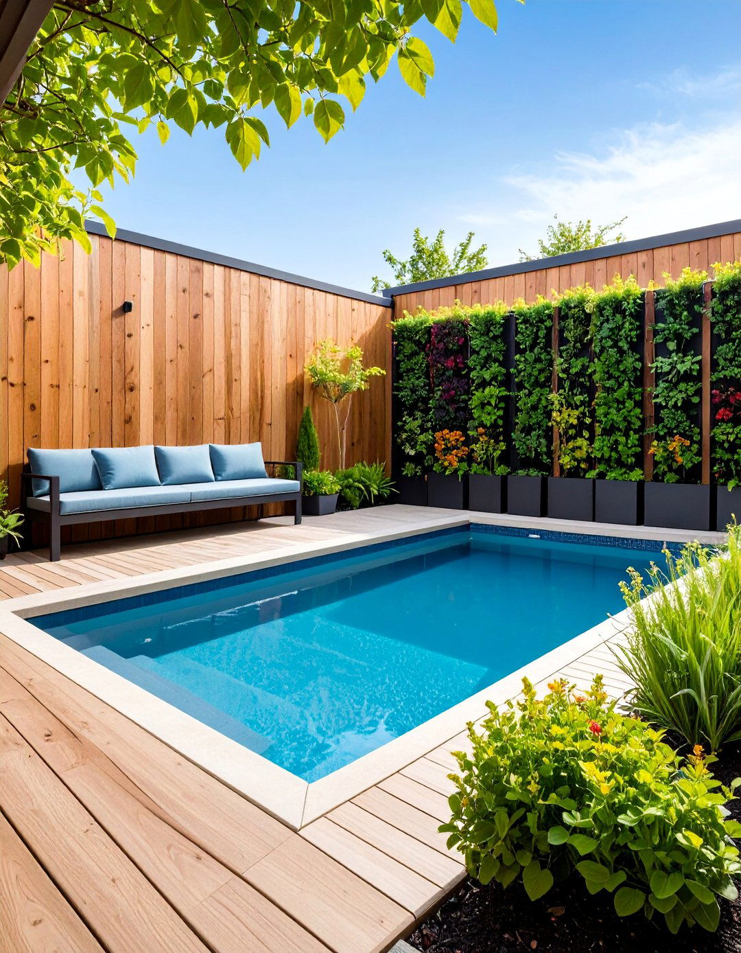 Compact Courtyard Semi Inground Pool - 25 Semi Inground Pool Ideas