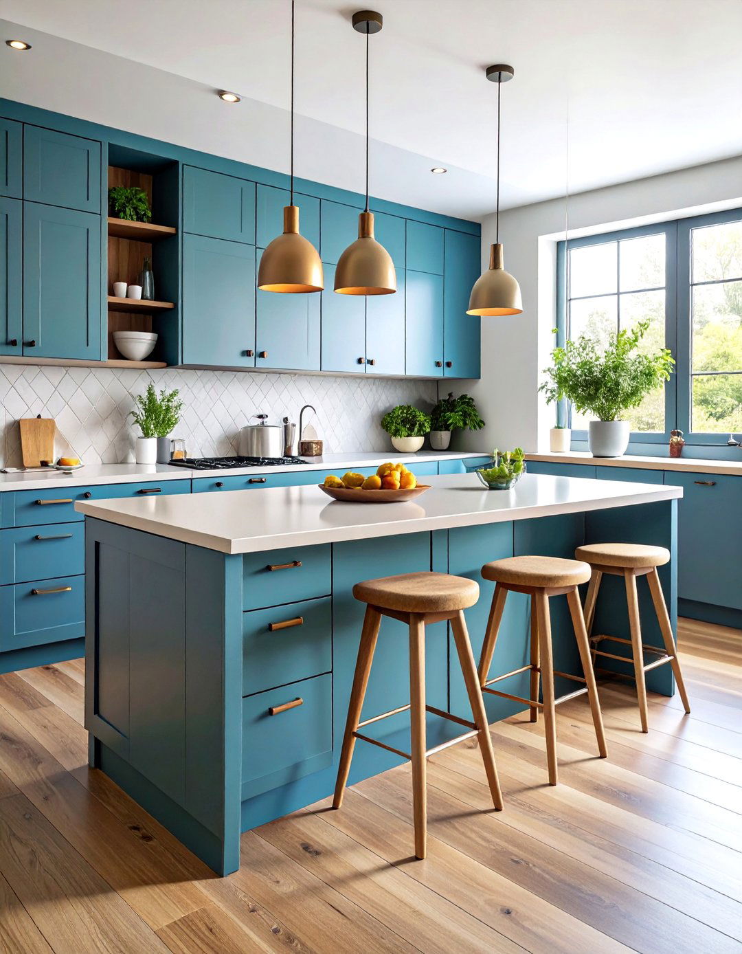 Compact Galley Kitchen Breakfast Bar with Storage - 25 Breakfast Bar Ideas