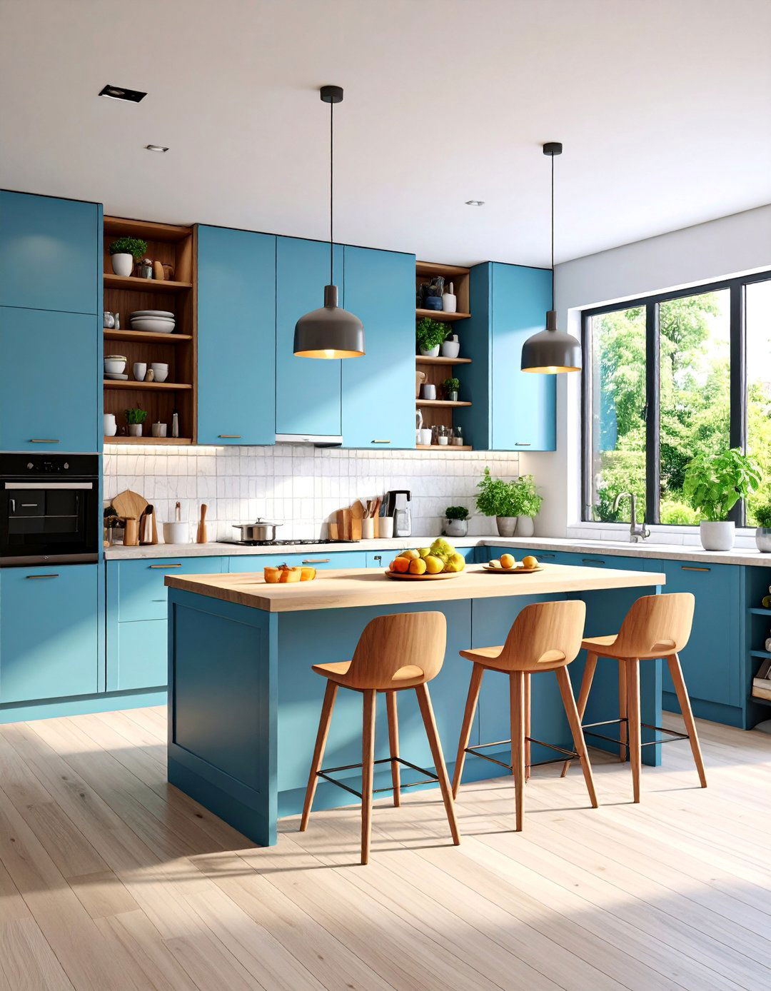 Compact Japandi Kitchen with Multi Functional Elements - 25 Japandi Kitchen Ideas