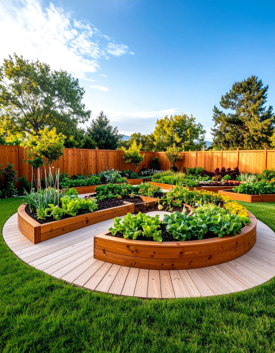 Compact Kitchen Garden Circle - 25 Round Garden Bed Ideas