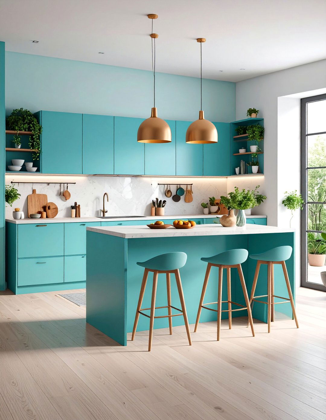 Compact Kitchen with Fold Down Table - 25 Townhouse Kitchen Ideas