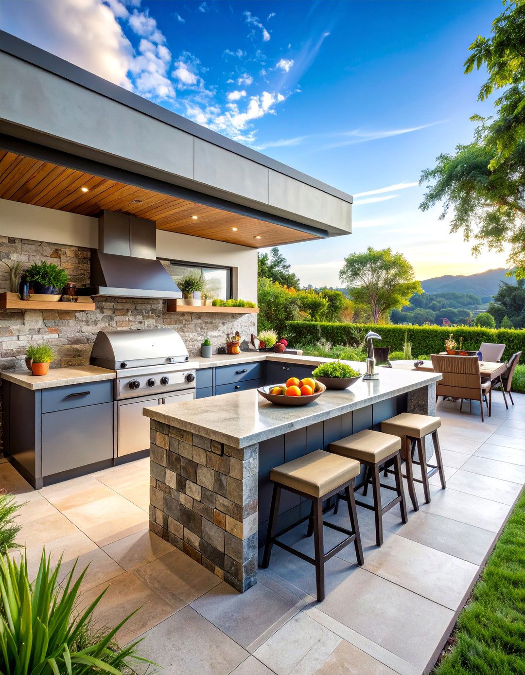 Compact L Shaped Corner Kitchen Design - 25 Small Outdoor Kitchen Ideas