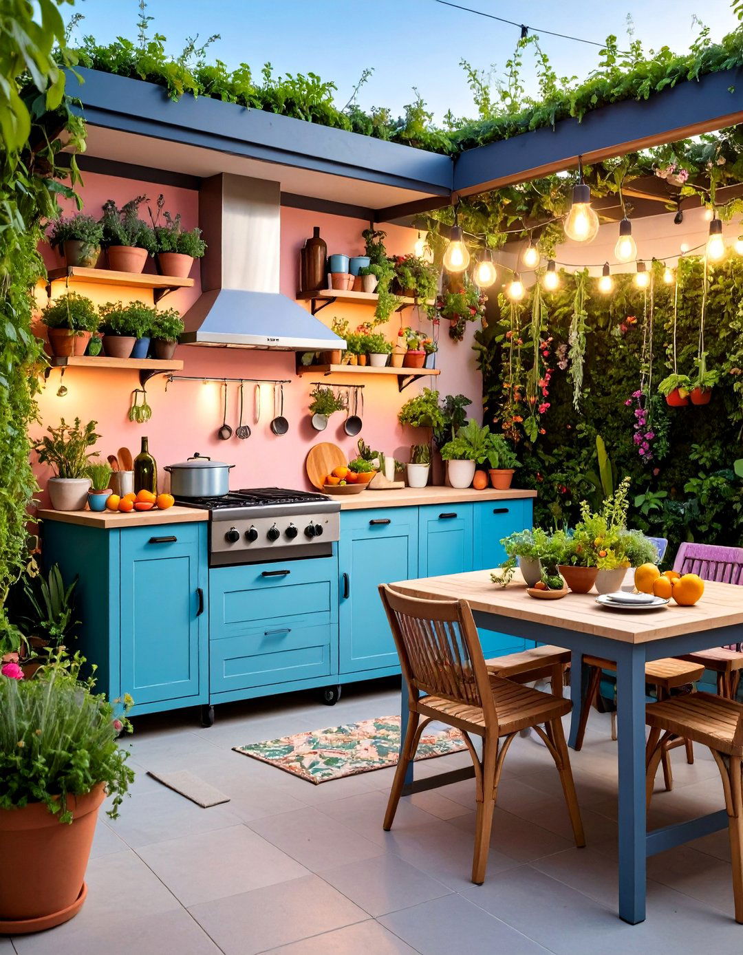 Compact Outdoor Kitchen Station - 25 Small Patio Ideas