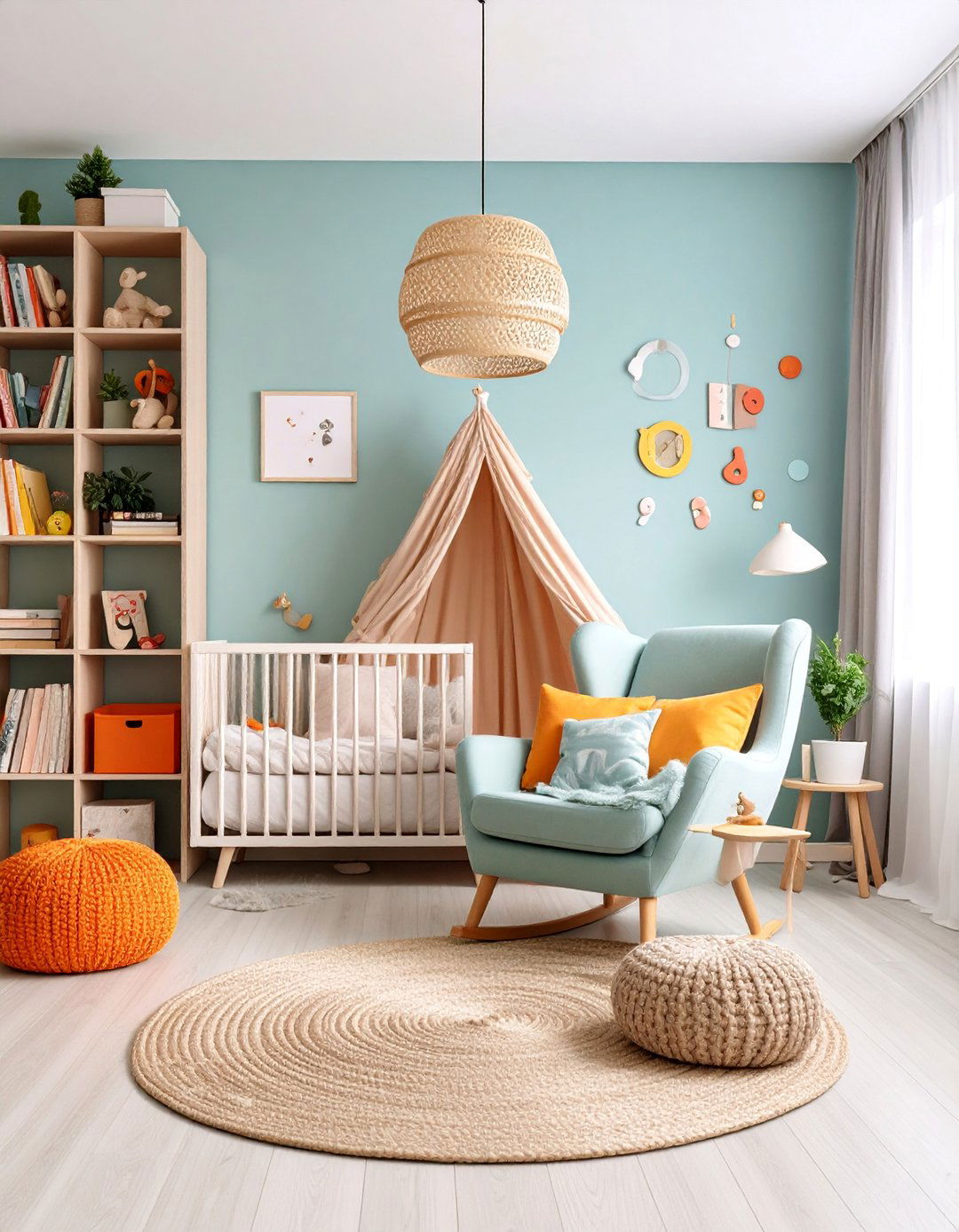 Compact Reading Corner Nursery with Book Focus - 25 Small Nursery Ideas