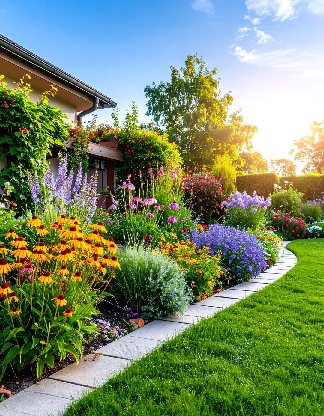 Compact Small Space Perennial Design - 25 Perennial Flower Bed Ideas