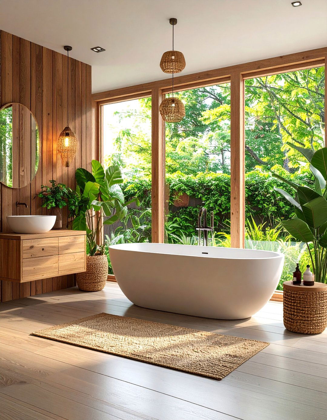Compact Soaking Tub Apartment Bathroom with Spa Elements - 25 Apartment Bathroom Ideas