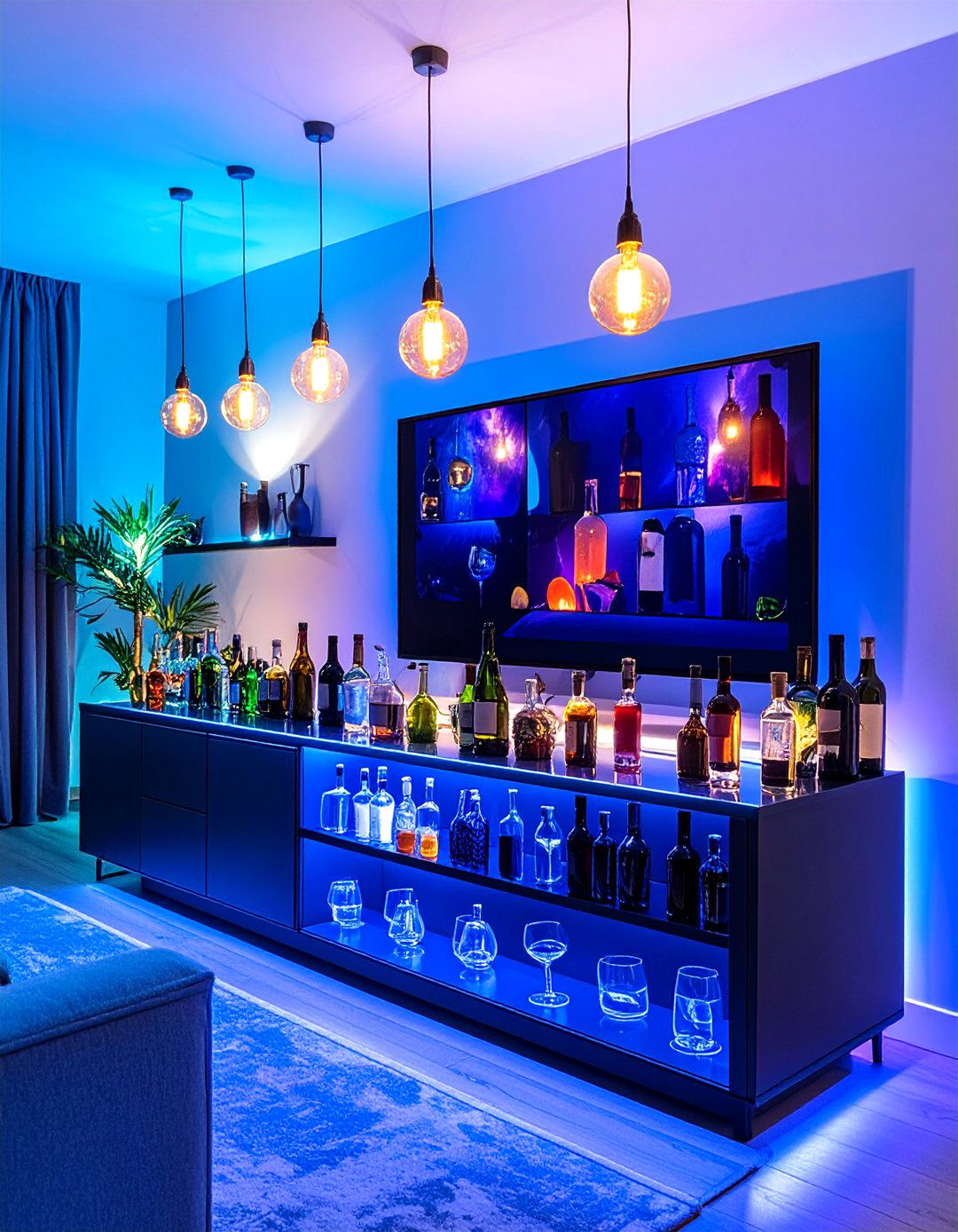 Compact TV Bar Setup for Entertainment - 25 Small Living Room Ideas With Tv