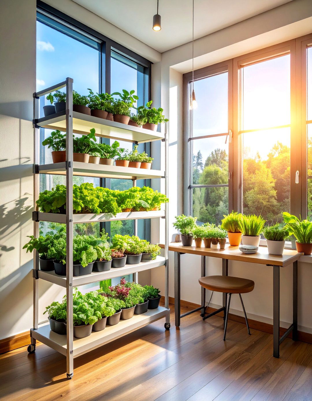 Compact Window Sill Plant Room Studio - 25 Plant Room Ideas