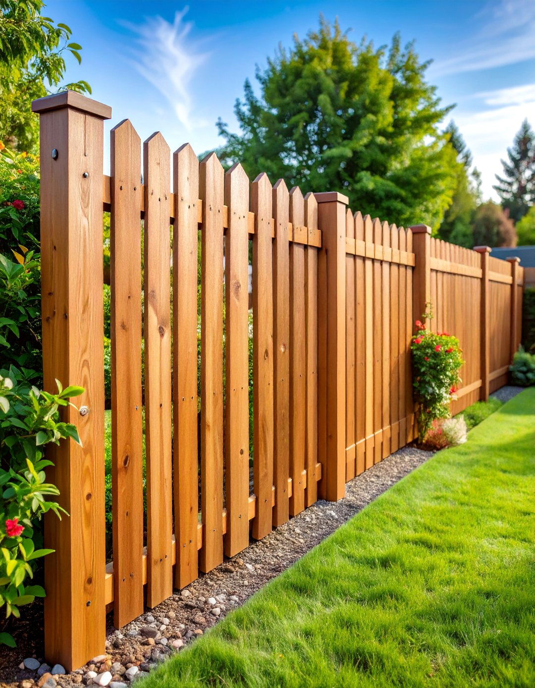 Composite Board Fence with Low Maintenance - 25 Vegetable Garden Fence Ideas