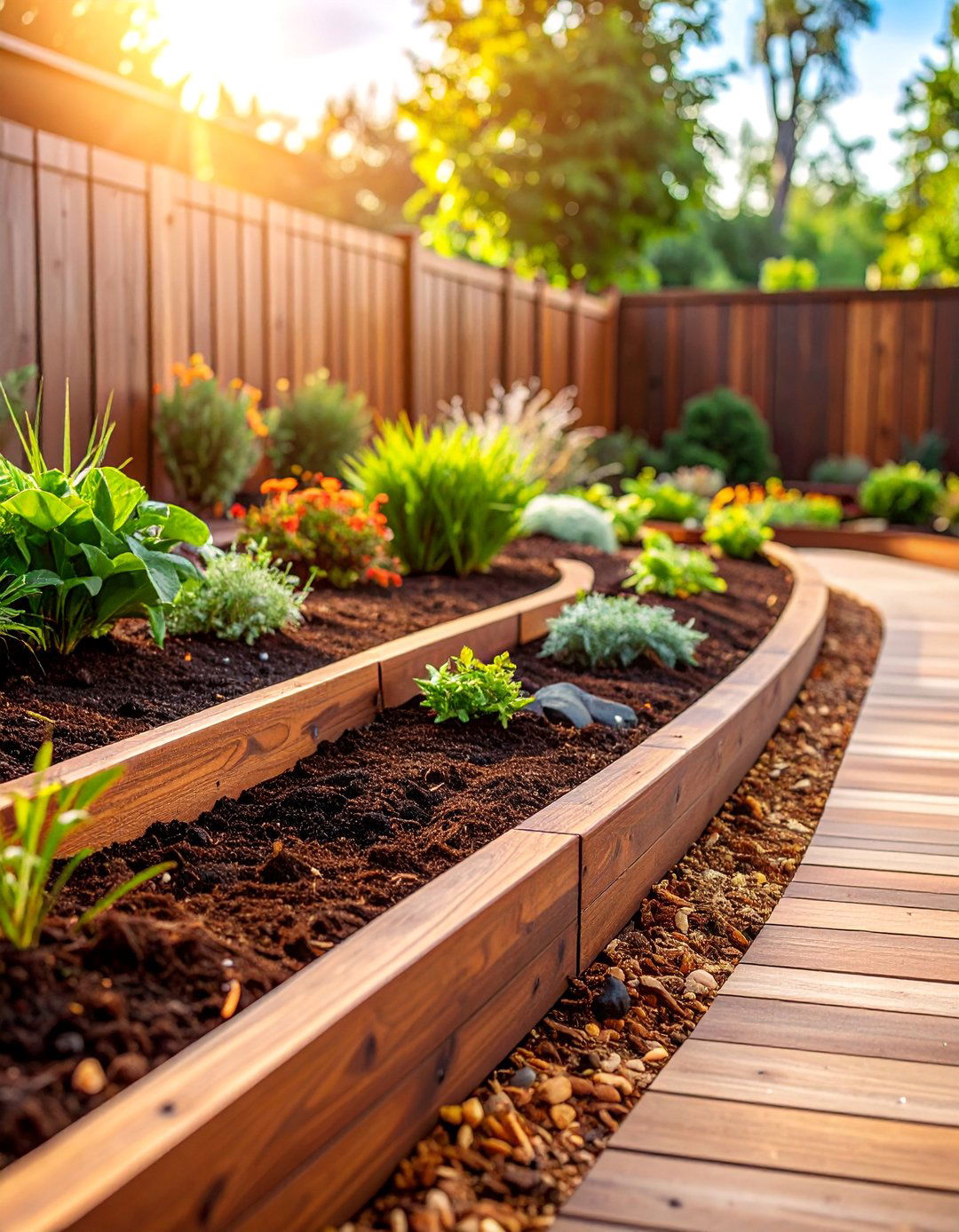 Composite Board Mulch Edging - 25 Mulch Edging Ideas