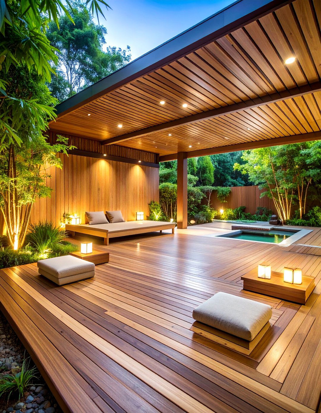 Composite Deck with Meditation Retreat and Wellness Sanctuary - 25 Composite Deck Ideas