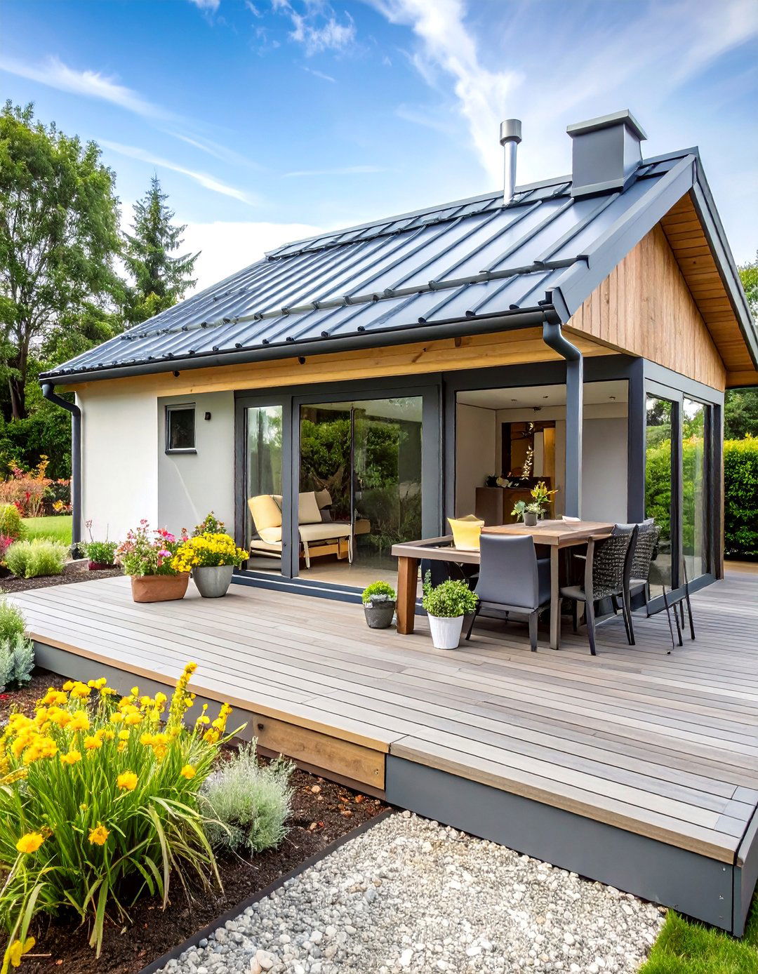 Composite Deck with Retractable Roof and Climate Control - 25 Composite Deck Ideas