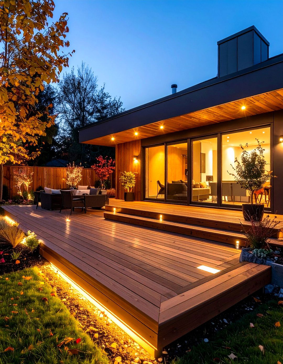 Composite Deck with Seasonal Adaptation and Year Round Features - 25 Composite Deck Ideas