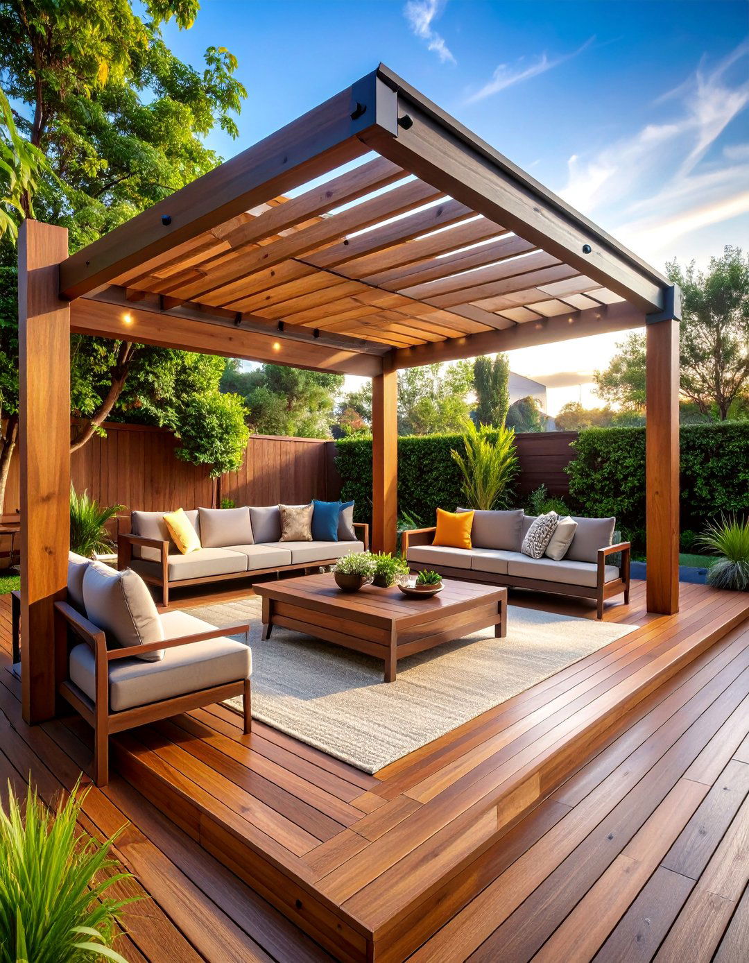 Composite Decking Pergola Platform - 25 Pergola Flooring Ideas