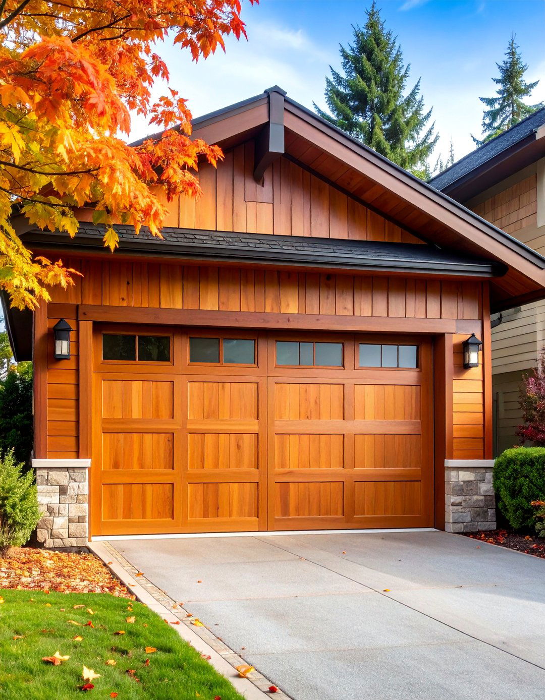 Composite Faux Wood Grain Trim - 25 Exterior Garage Door Trim Ideas