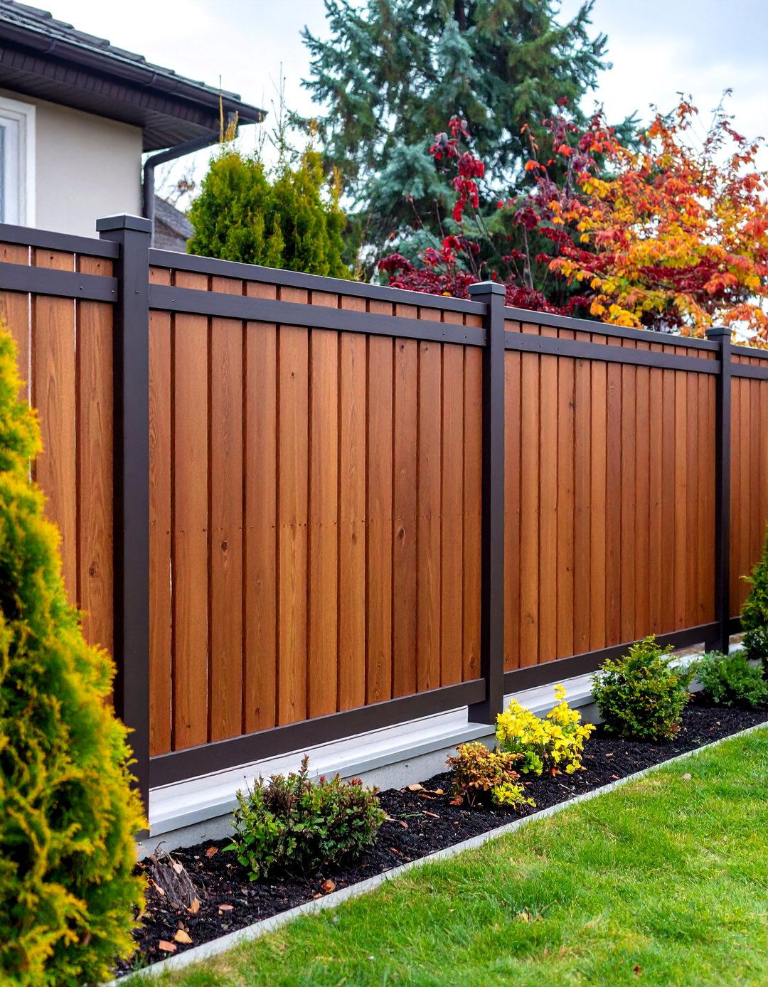 Composite Horizontal Slat Fence - 25 Backyard Fence Ideas