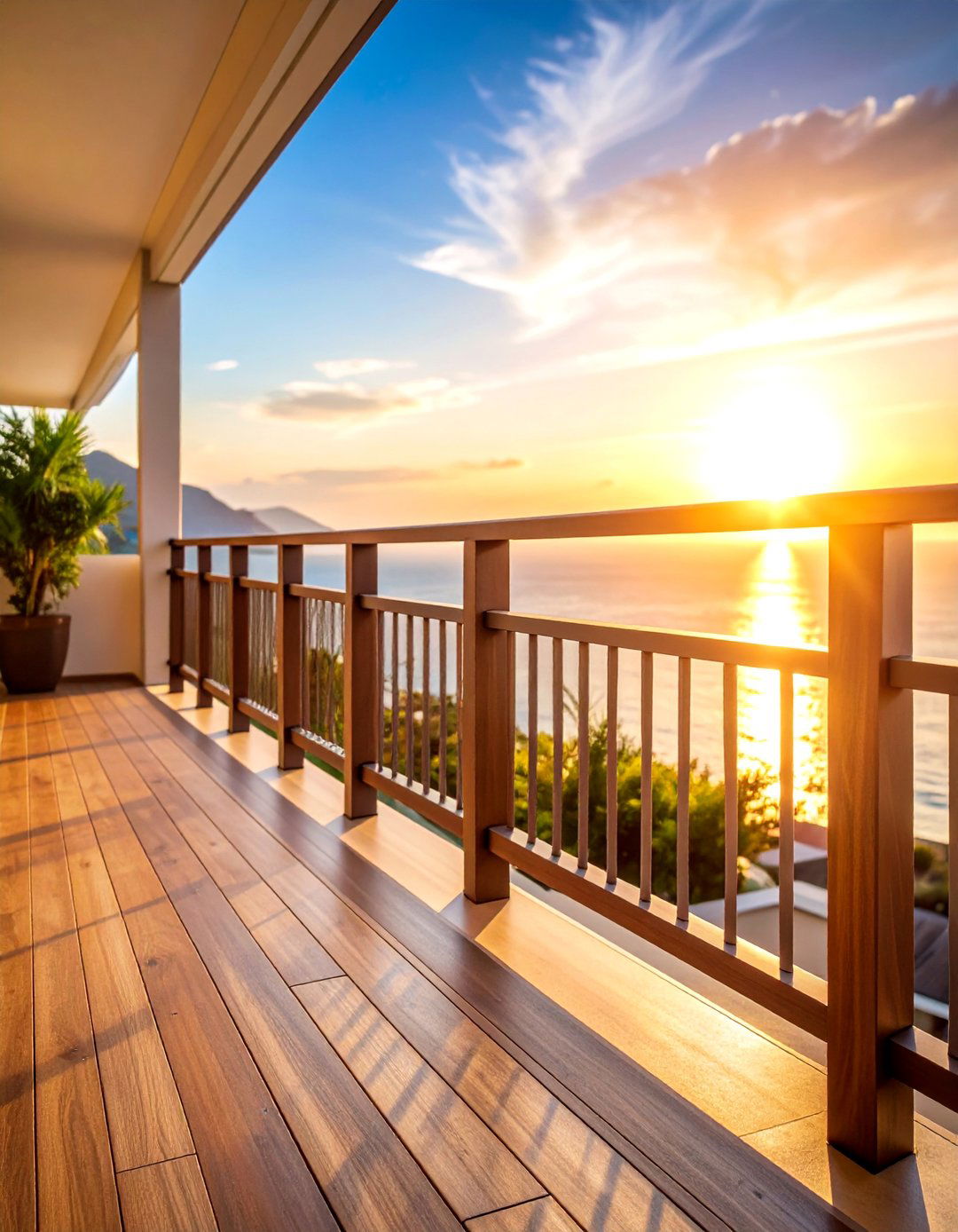 Composite Material Balcony Railing with Low Maintenance - 25 Balcony Railing Design Ideas