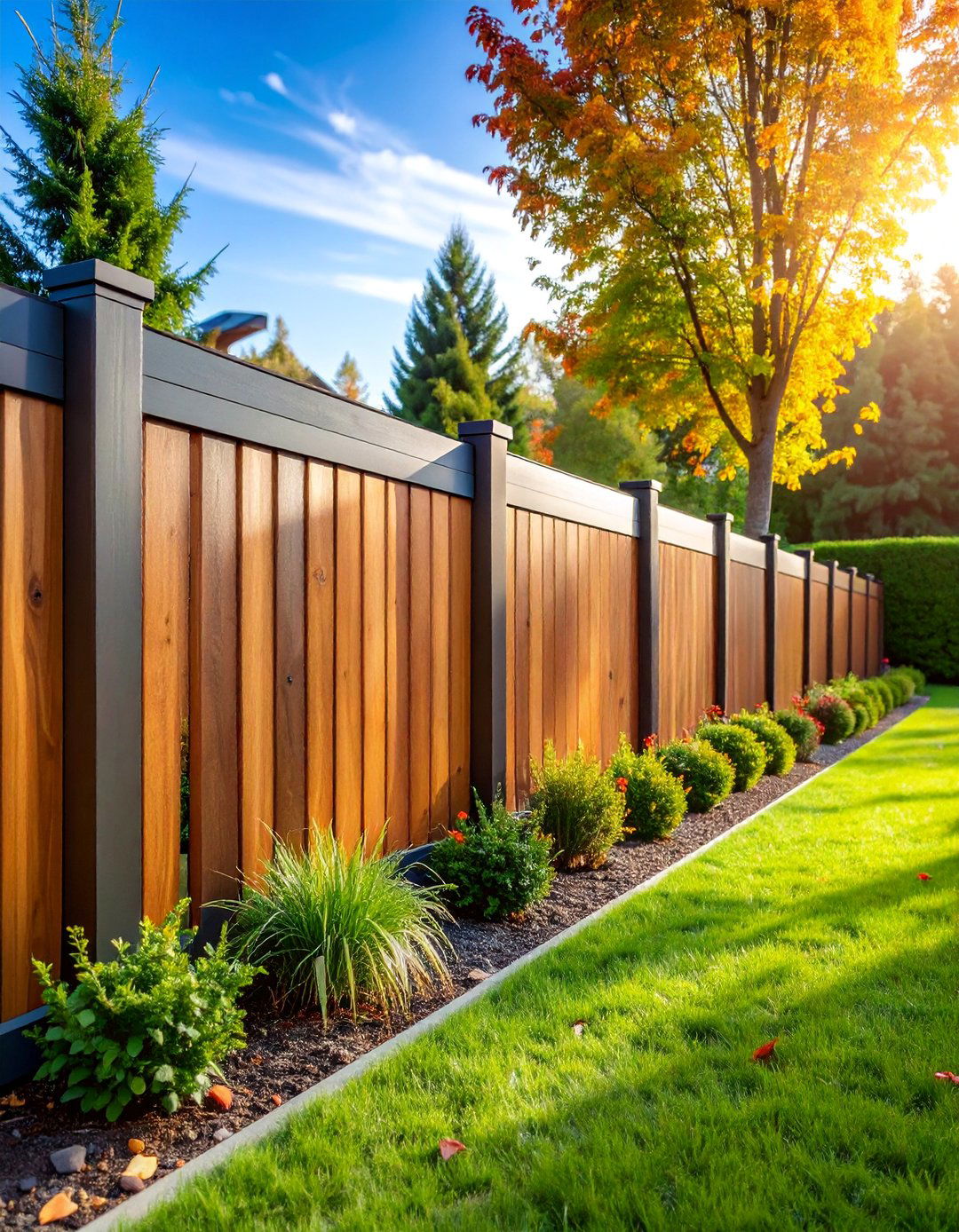 Composite Material Modern Durability - 25 Small Garden Fence Ideas