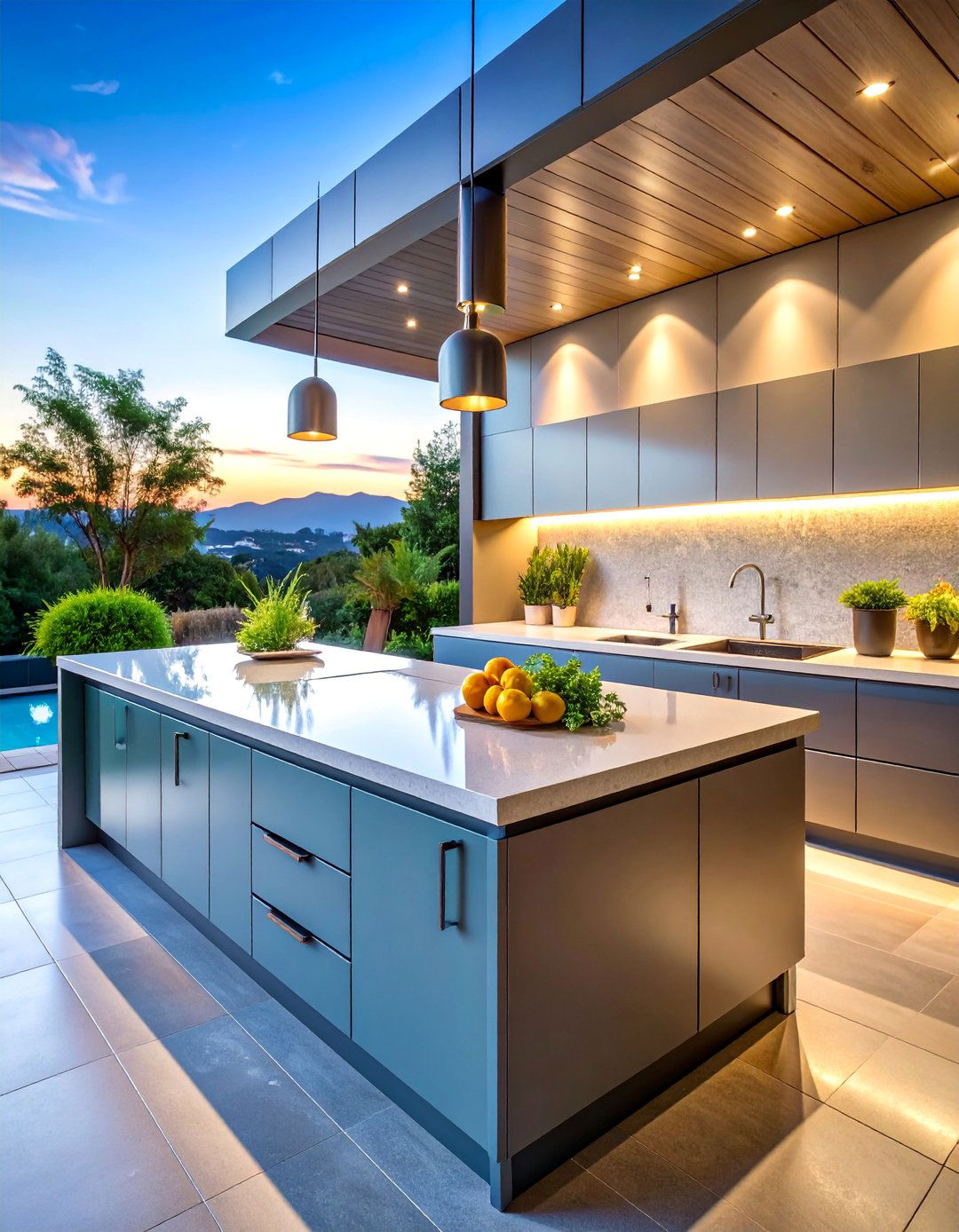 Composite Materials with Quartz Enhancement - 25 Types of Outdoor Kitchen Countertops