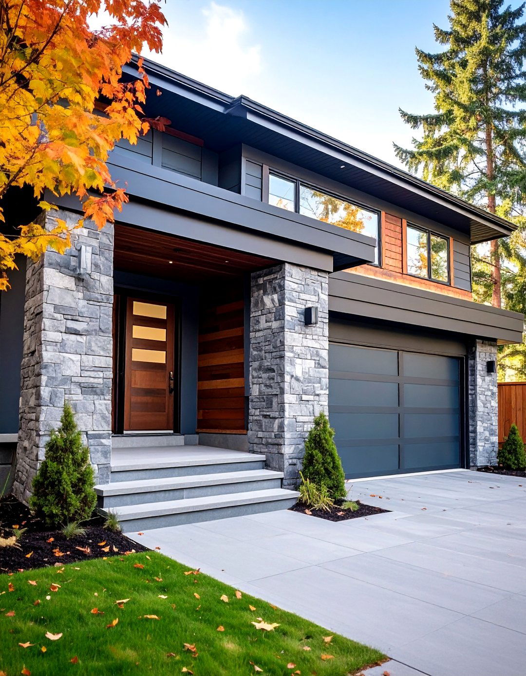 Composite Stone Look Panel Siding - 25 Modern Siding Ideas for a Contemporary Home