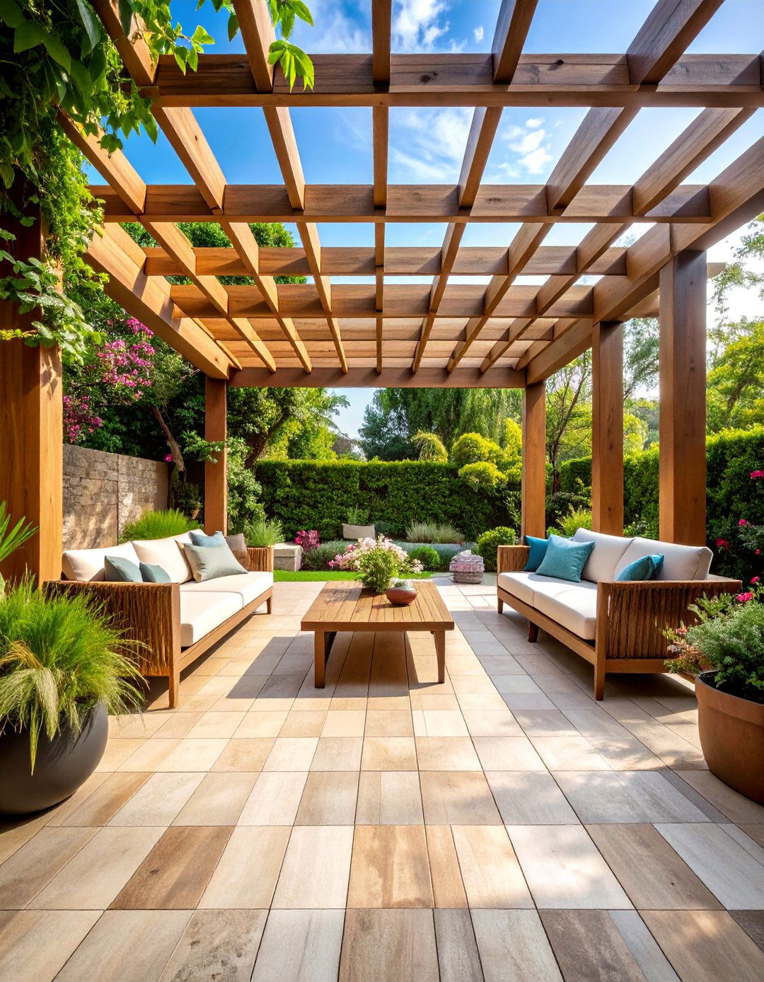 Composite Tile Pergola Innovation - 25 Pergola Flooring Ideas