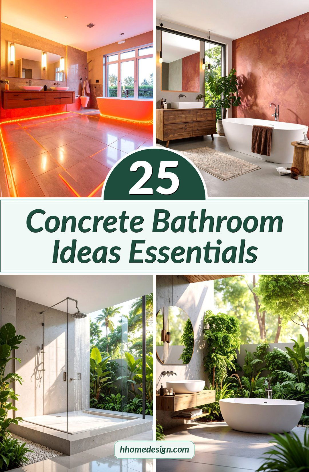 25 Concrete Bathroom Ideas Essentials