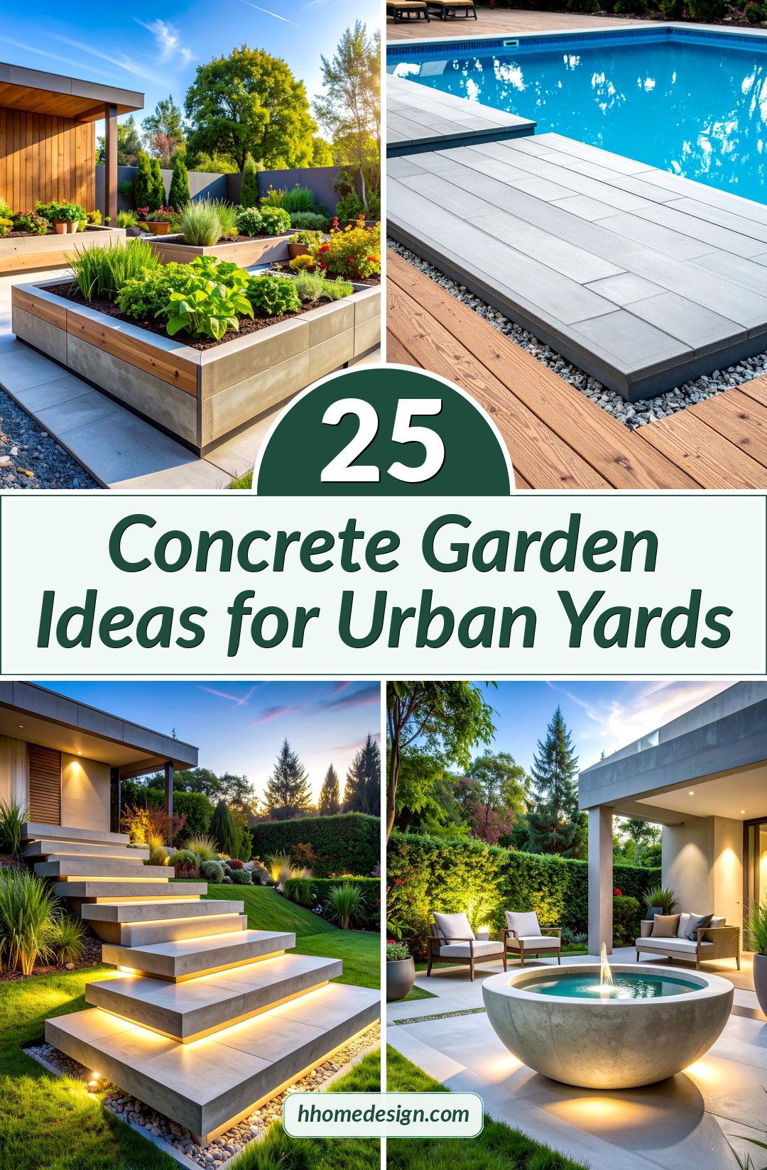 25 Concrete Garden Ideas for Urban Yards