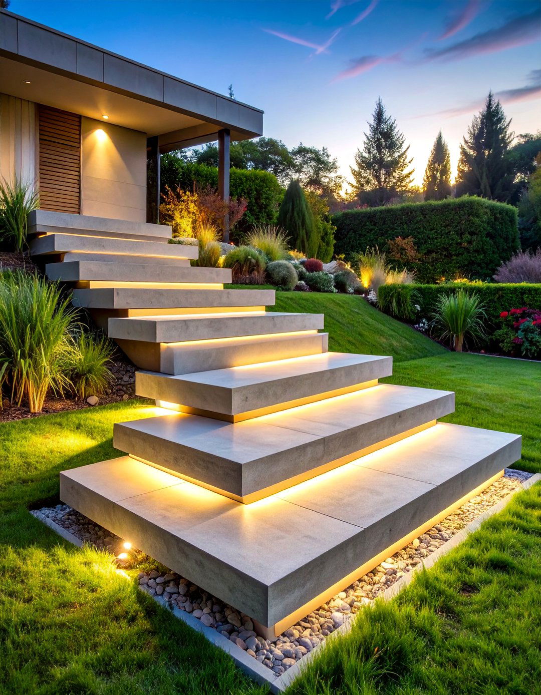 Concrete Garden Steps and Terraces - 25 Concrete Garden Ideas
