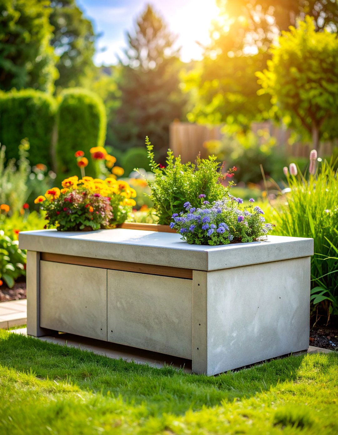 Concrete Garden Storage Solutions - 25 Concrete Garden Ideas