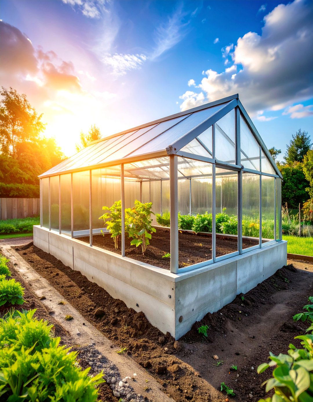 Concrete Greenhouse Foundations - 25 Concrete Garden Ideas