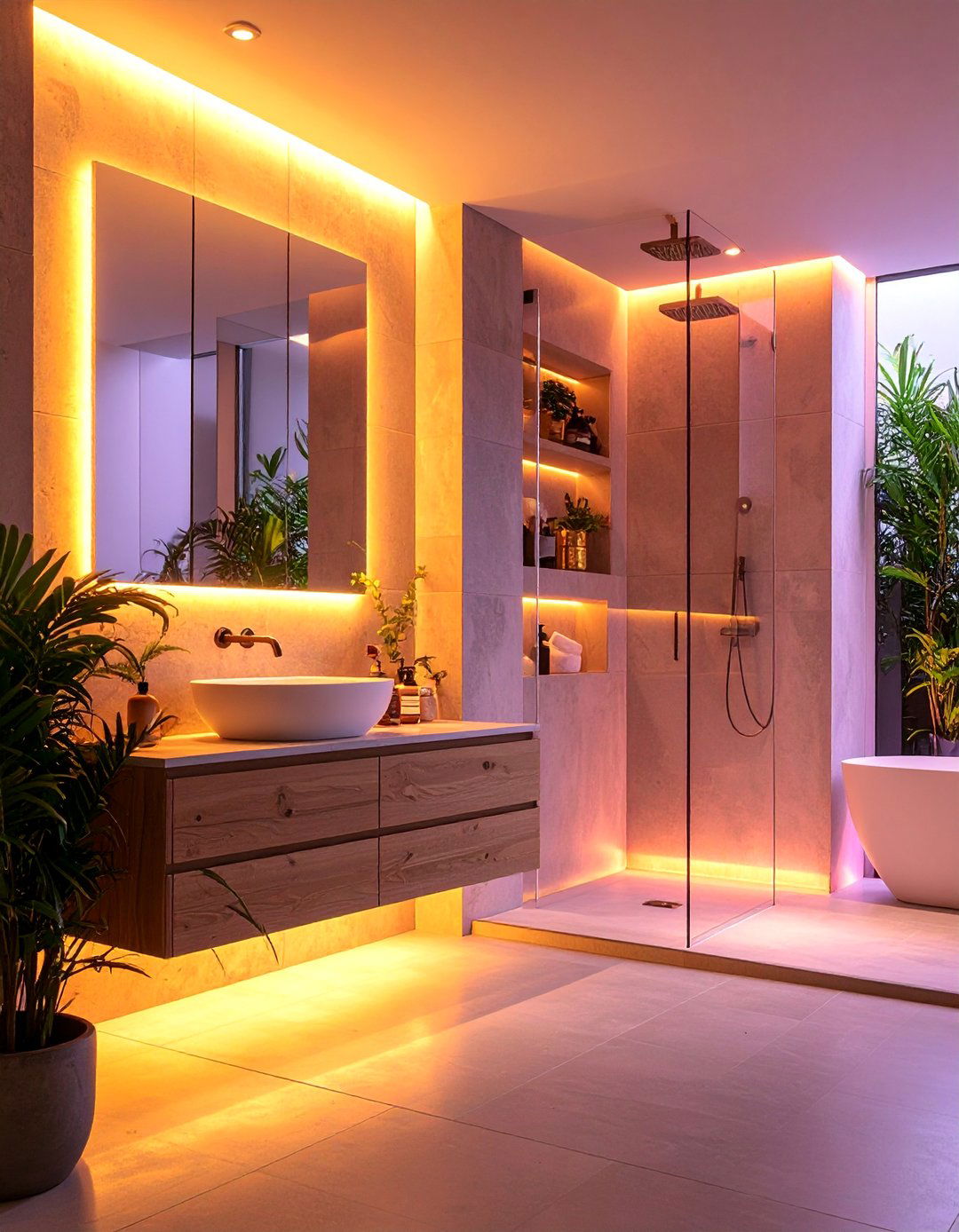 Concrete Niche Storage Solutions - 25 Concrete Bathroom Ideas