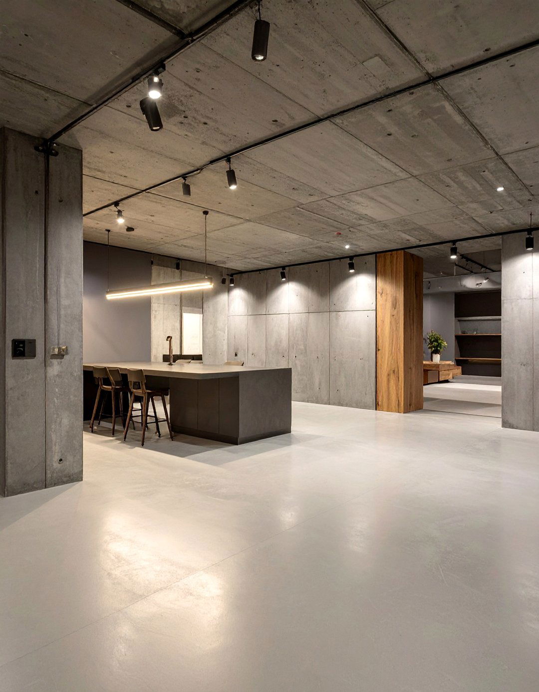 Concrete Panel Basement Accent Wall - 25 Basement Accent Wall Ideas