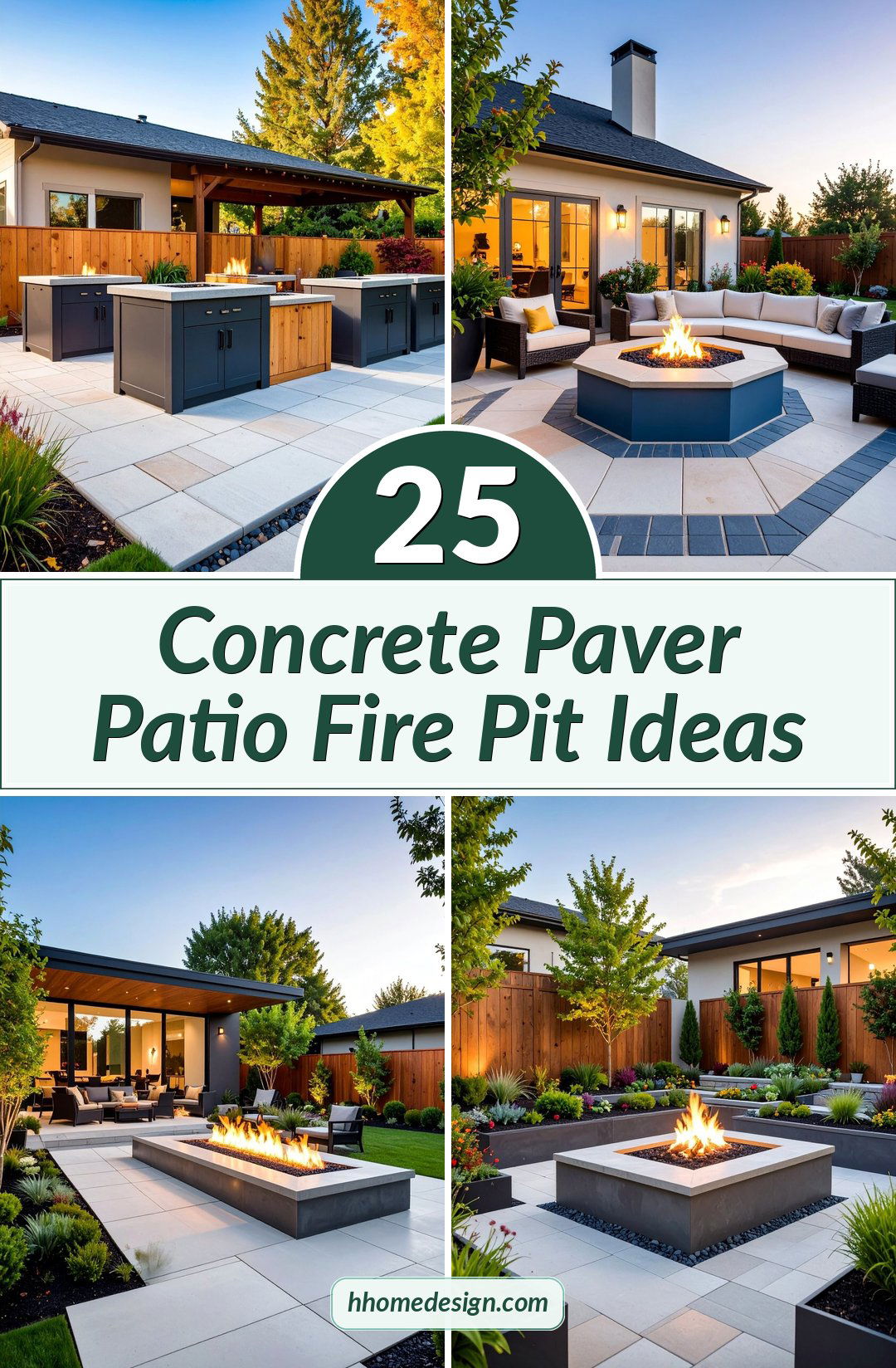 25 Concrete Paver Patio Fire Pit Ideas