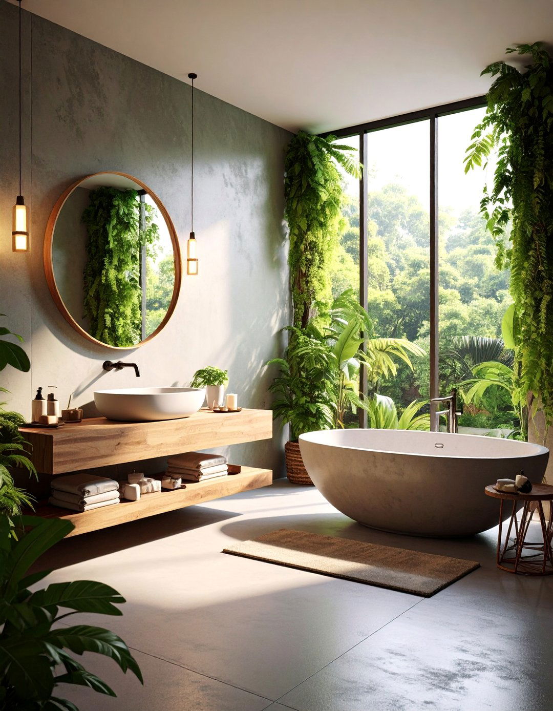 Concrete Sink and Counter Integration - 25 Masculine Bathroom Ideas