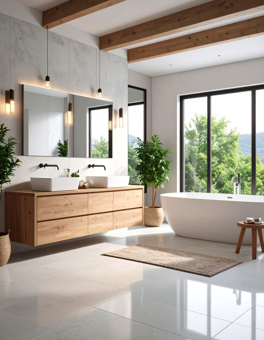 Concrete Tile Alternative Flooring - 25 Concrete Bathroom Ideas