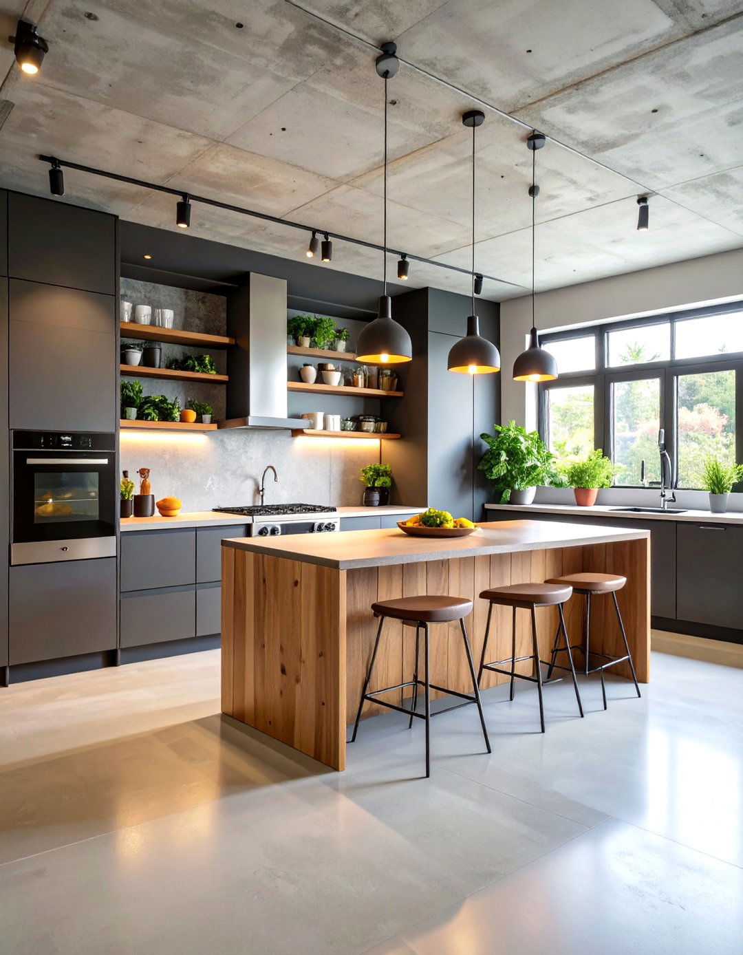 Concrete Tile Brutalist Kitchen Backsplash - 25 Brutalist Interior Design Ideas
