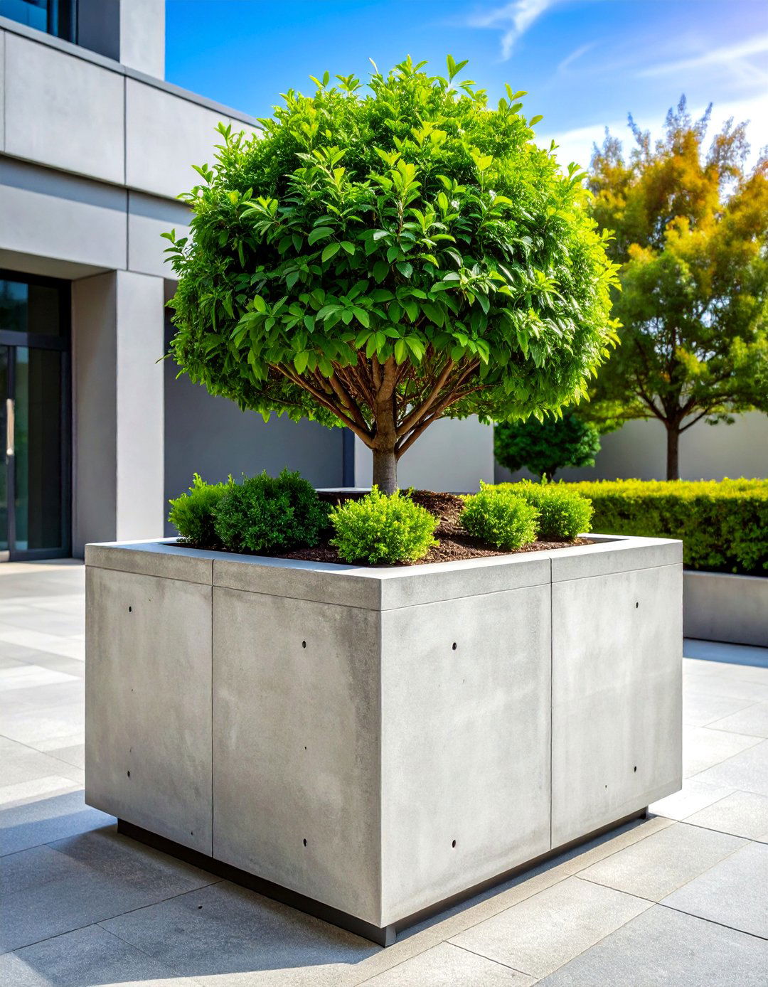 Concrete Tree Planters and Tree Rings - 25 Concrete Garden Ideas