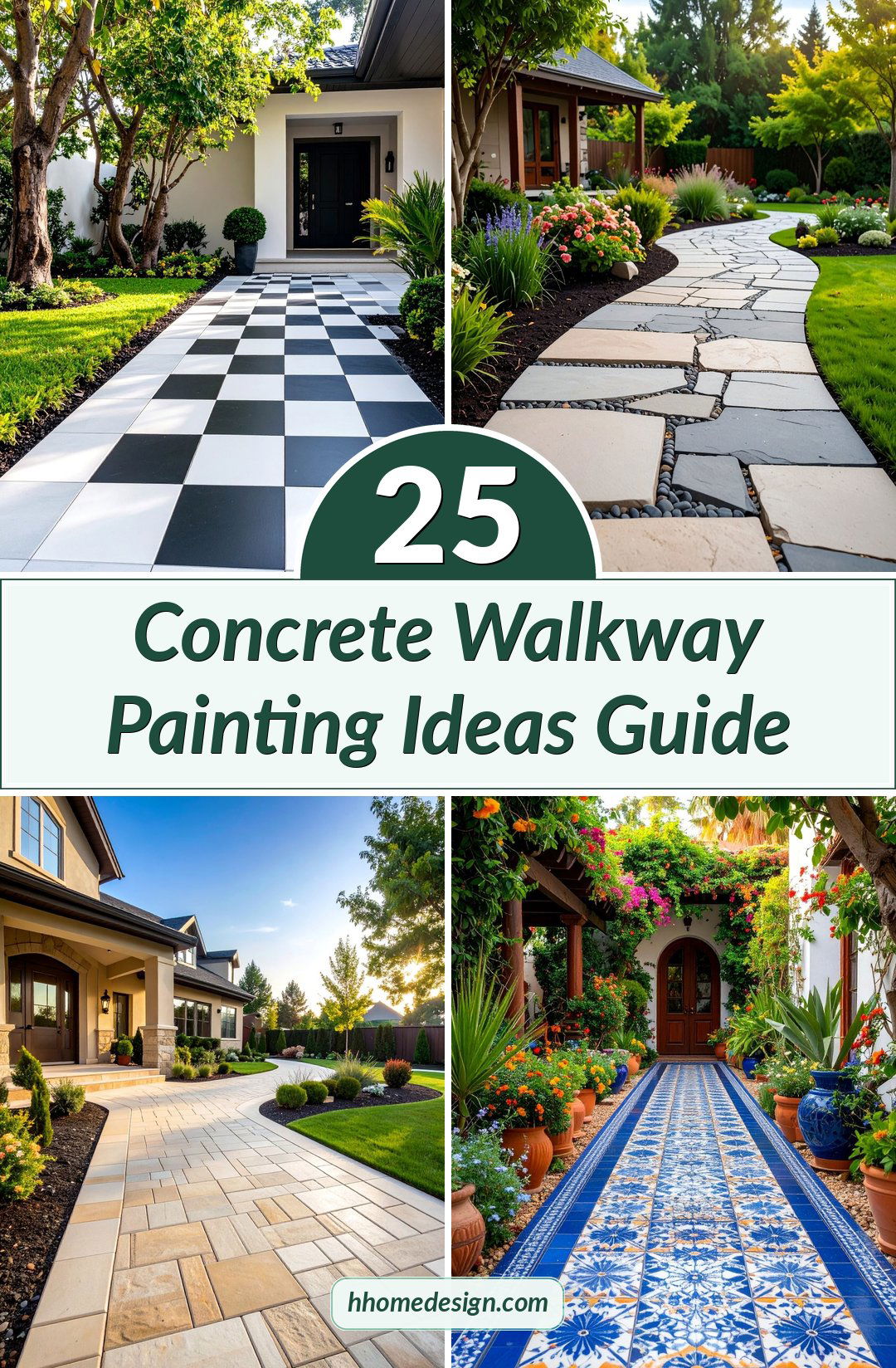 25 Concrete Walkway Painting Ideas Guide